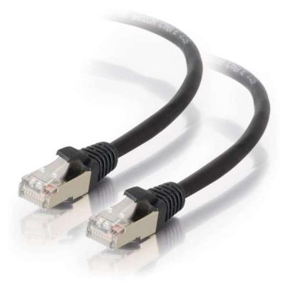 1m Cat5e Booted Shielded (STP) Network Patch Cable - Black